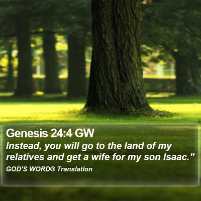 Genesis 24:4 GW Bible Verse Image