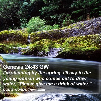 Genesis 24:43 GW Bible Verse Image