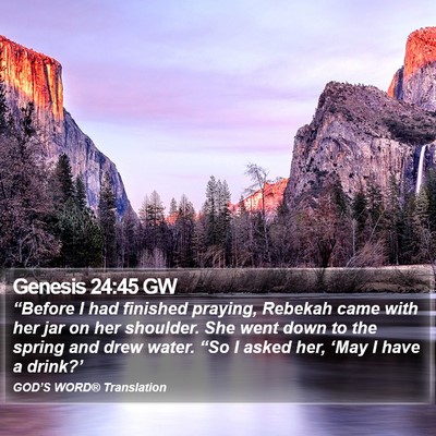 Genesis 24:45 GW Bible Verse Image