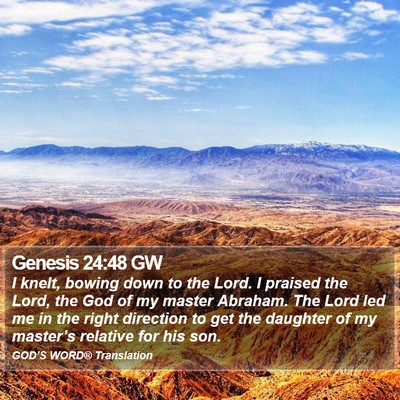 Genesis 24:48 GW Bible Verse Image