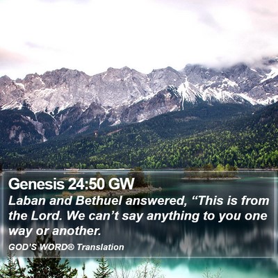 Genesis 24:50 GW Bible Verse Image