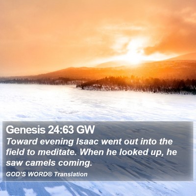 Genesis 24:63 GW Bible Verse Image