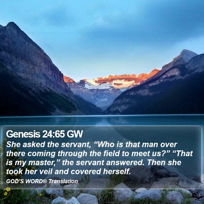 Genesis 24:65 GW Bible Verse Image