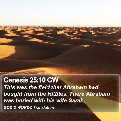 Genesis 25:10 GW Bible Verse Image