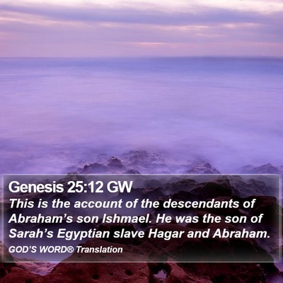 Genesis 25:12 GW Bible Verse Image