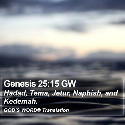 Genesis 25:15 GW Bible Verse Image