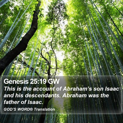 Genesis 25:19 GW Bible Verse Image