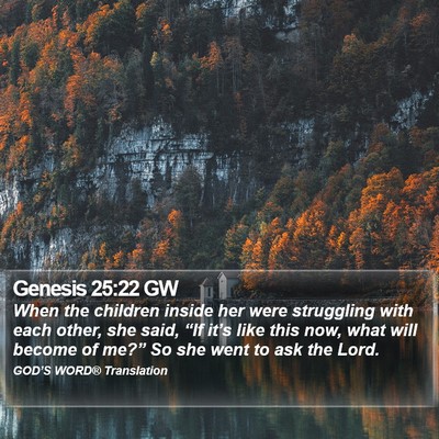 Genesis 25:22 GW Bible Verse Image