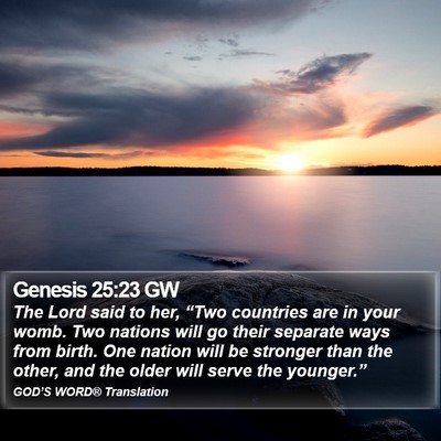 Genesis 25:23 GW Bible Verse Image