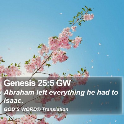 Genesis 25:5 GW Bible Verse Image