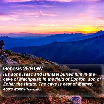 Genesis 25:9 GW Bible Verse Image