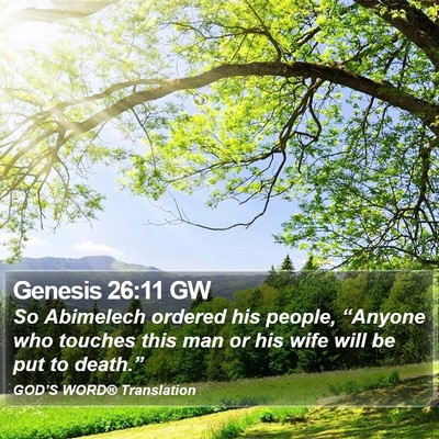 Genesis 26:11 GW Bible Verse Image