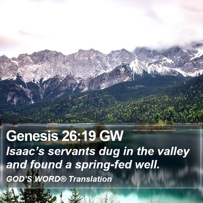 Genesis 26:19 GW Bible Verse Image