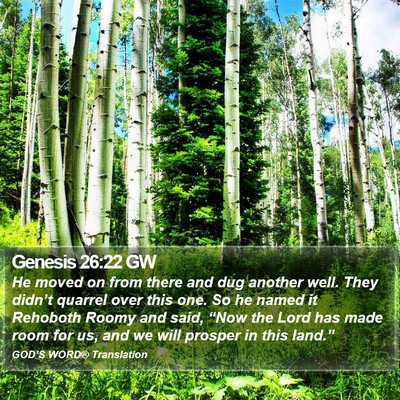 Genesis 26:22 GW Bible Verse Image