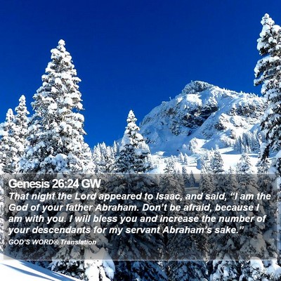 Genesis 26:24 GW Bible Verse Image