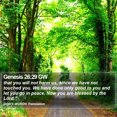 Genesis 26:29 GW Bible Verse Image