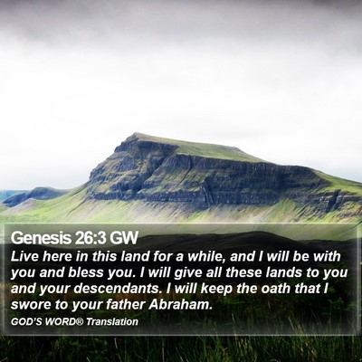 Genesis 26:3 GW Bible Verse Image