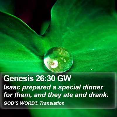 Genesis 26:30 GW Bible Verse Image