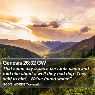 Genesis 26:32 GW Bible Verse Image