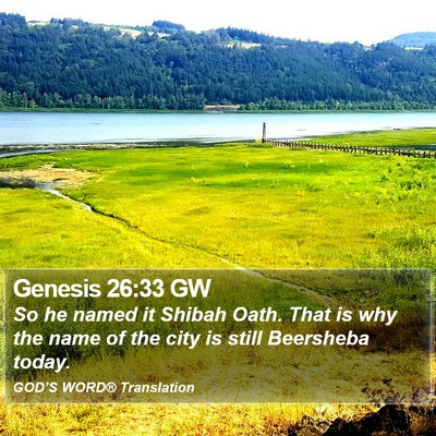Genesis 26:33 GW Bible Verse Image