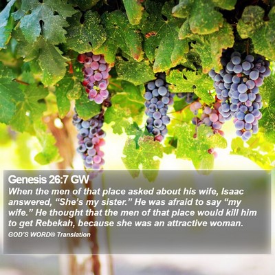 Genesis 26:7 GW Bible Verse Image
