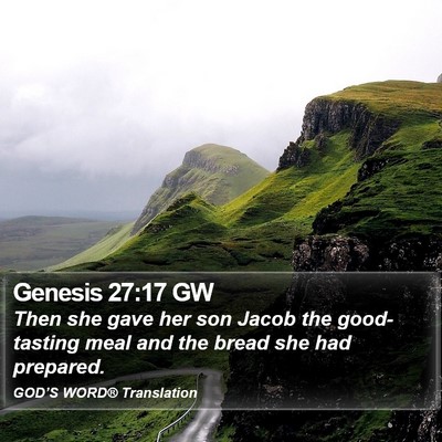 Genesis 27:17 GW Bible Verse Image