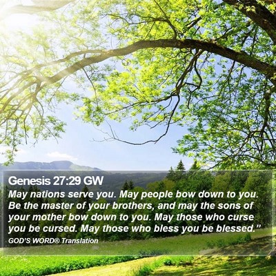 Genesis 27:29 GW Bible Verse Image