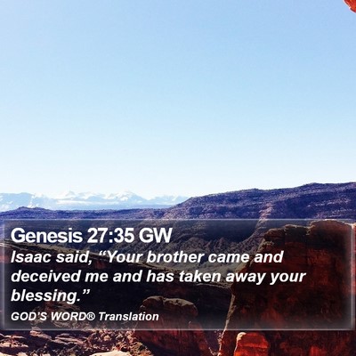 Genesis 27:35 GW Bible Verse Image