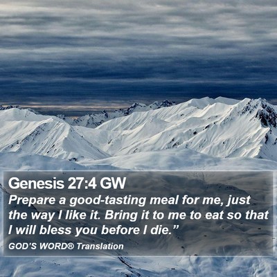 Genesis 27:4 GW Bible Verse Image