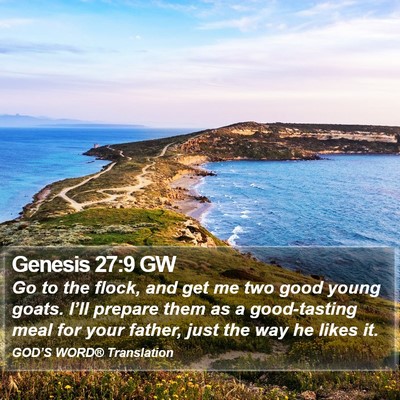 Genesis 27:9 GW Bible Verse Image