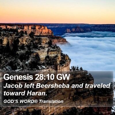 Genesis 28:10 GW Bible Verse Image