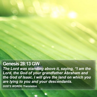 Genesis 28:13 GW Bible Verse Image