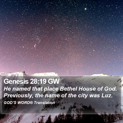 Genesis 28:19 GW Bible Verse Image