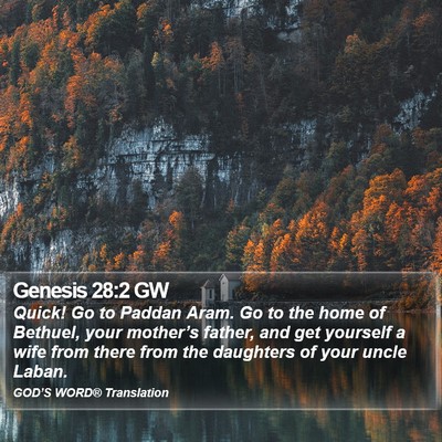 Genesis 28:2 GW Bible Verse Image