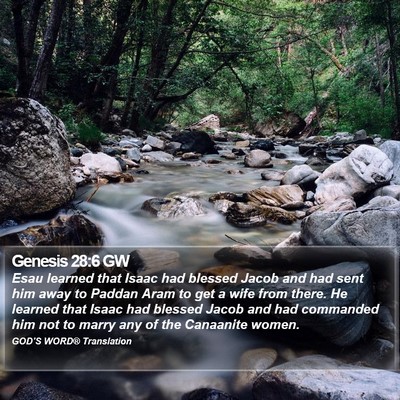 Genesis 28:6 GW Bible Verse Image