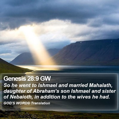 Genesis 28:9 GW Bible Verse Image