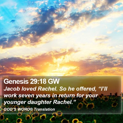 Genesis 29:18 GW Bible Verse Image
