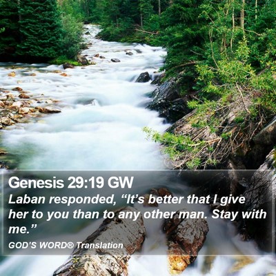 Genesis 29:19 GW Bible Verse Image