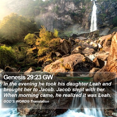 Genesis 29:23 GW Bible Verse Image