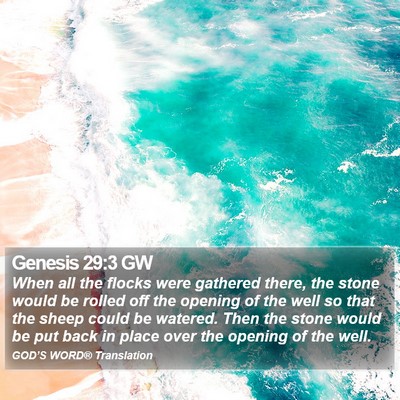 Genesis 29:3 GW Bible Verse Image
