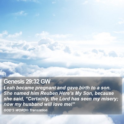 Genesis 29:32 GW Bible Verse Image