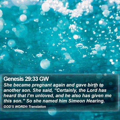Genesis 29:33 GW Bible Verse Image