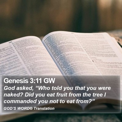 Genesis 3:11 GW Bible Verse Image