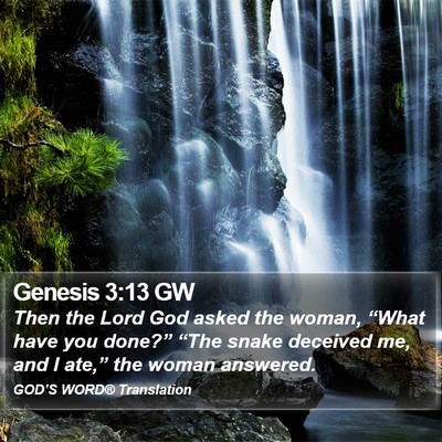 Genesis 3:13 GW Bible Verse Image