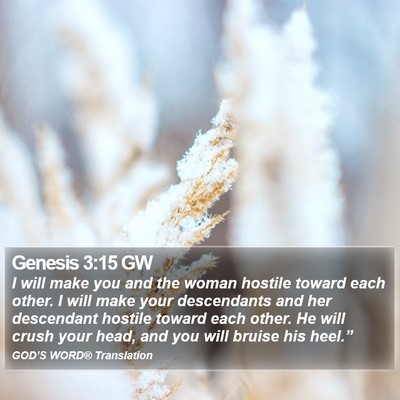 Genesis 3:15 GW Bible Verse Image