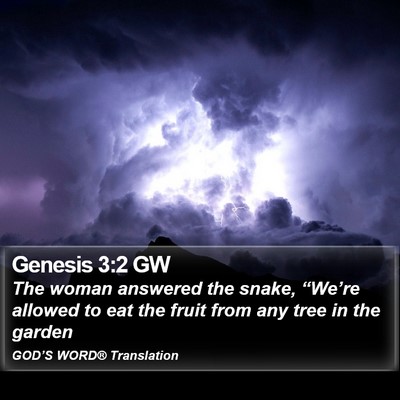 Genesis 3:2 GW Bible Verse Image