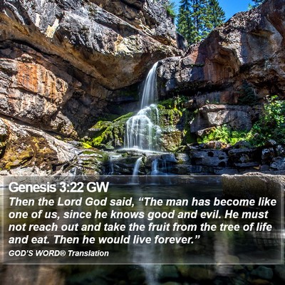 Genesis 3:22 GW Bible Verse Image