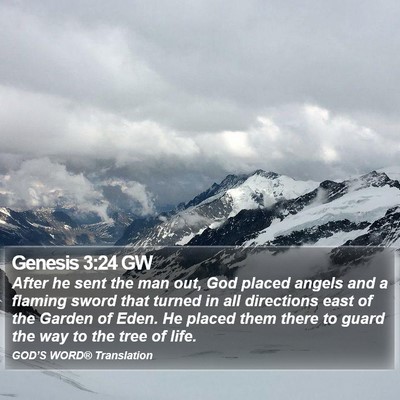 Genesis 3:24 GW Bible Verse Image