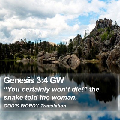 Genesis 3:4 GW Bible Verse Image