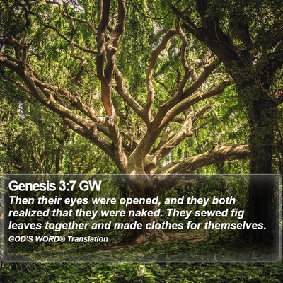 Genesis 3:7 GW Bible Verse Image